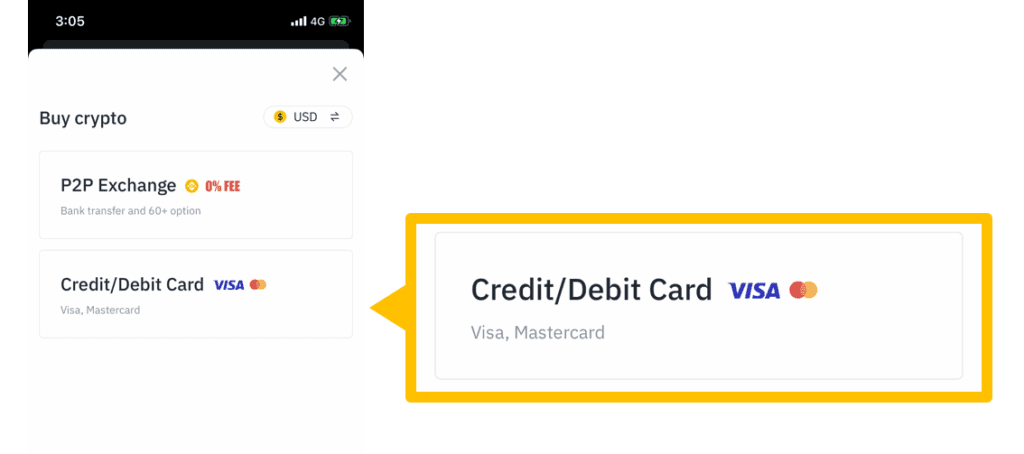 Credit and debit card support.