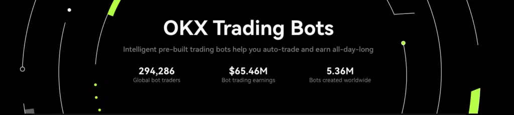 Use automated trading bots from OKX.