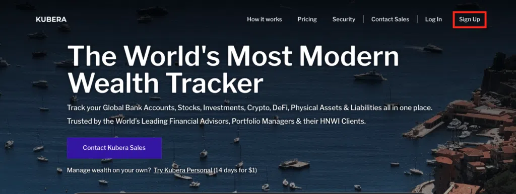 Step 1: Visit the Kubera website