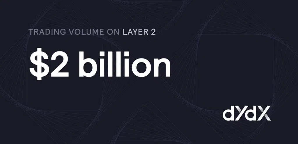 Trading volume on layer 2.