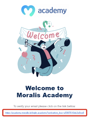Moralis email confirmation
