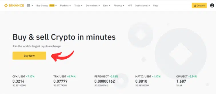Click the BUY NOW button to buy USD Coin