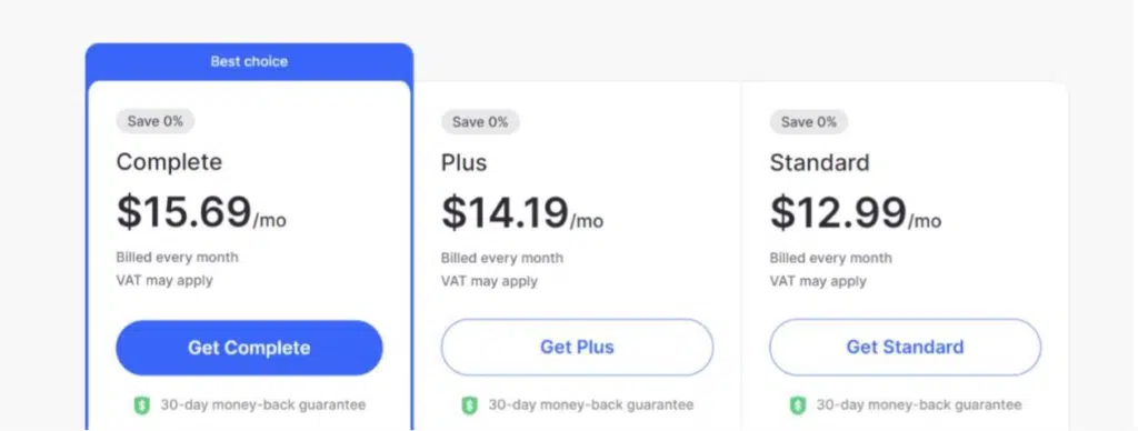 30 day money back guarantee.