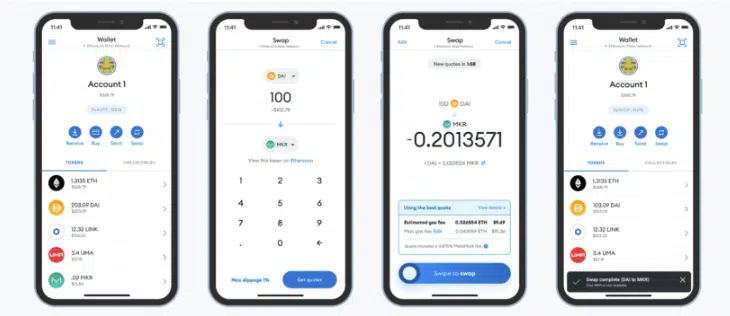 Metamask ensures secure login and two factor authentication. 