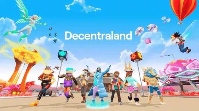 Decentraland in play structures.