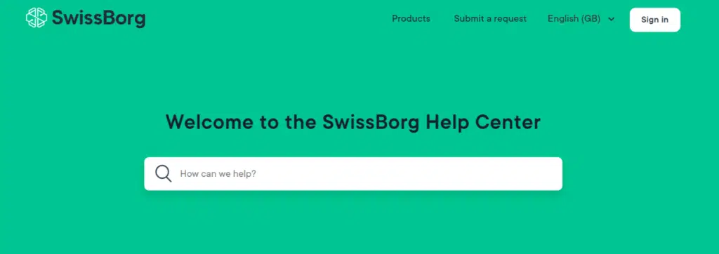 SwissBorg customer support.