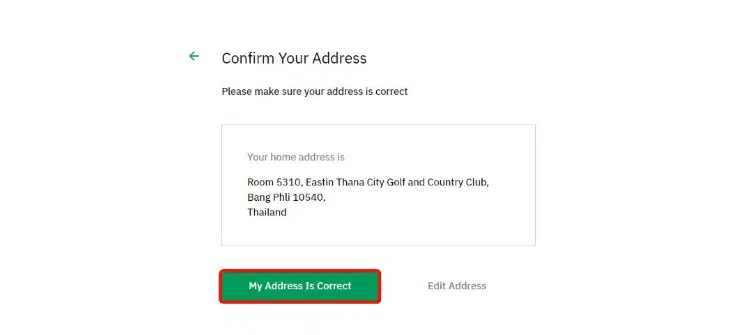 Step 4: Confirm your address