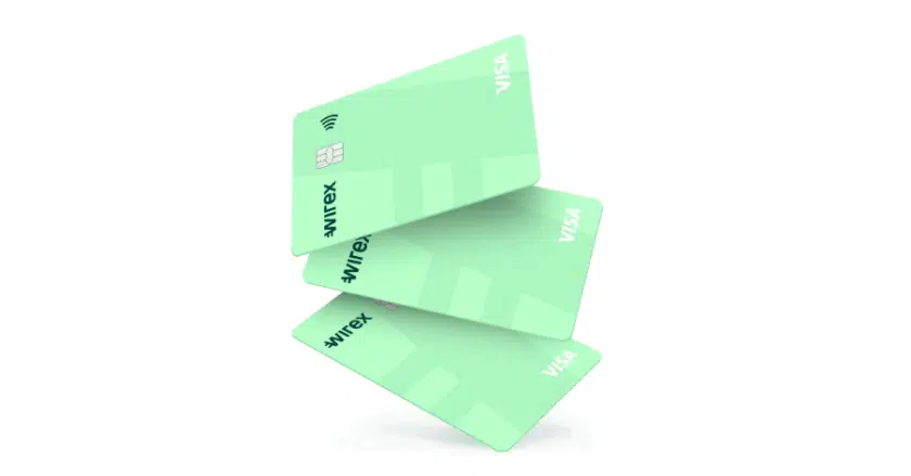 Contactless Wirex Visa card.