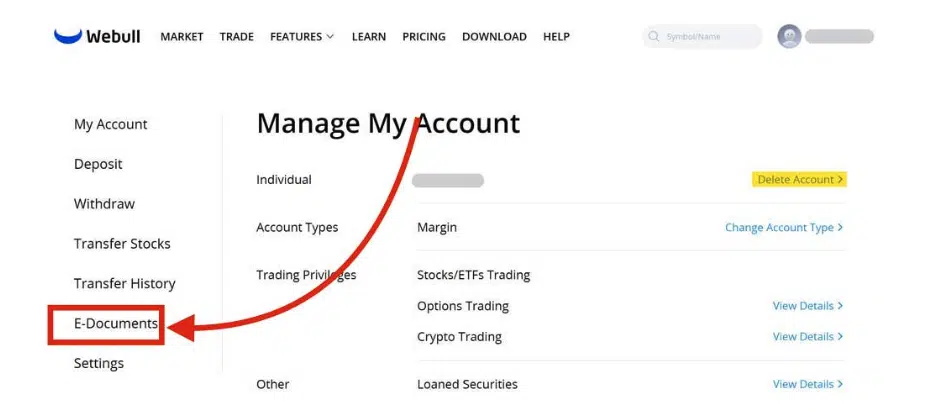 Step 4: Select E-Documents