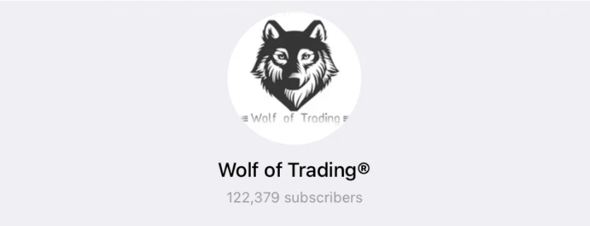 Wolf of Trading signal channel.