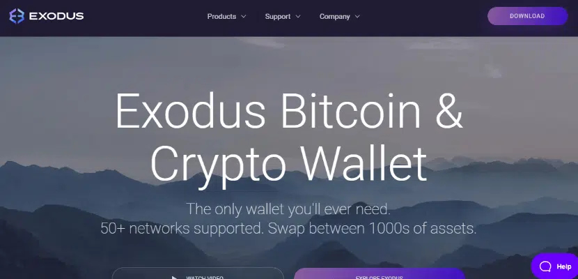 Exodus Bitcoin wallet.