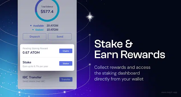 Collect rewards on staked assets.
