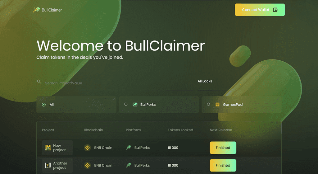 BullClaimer portal dashboard.
