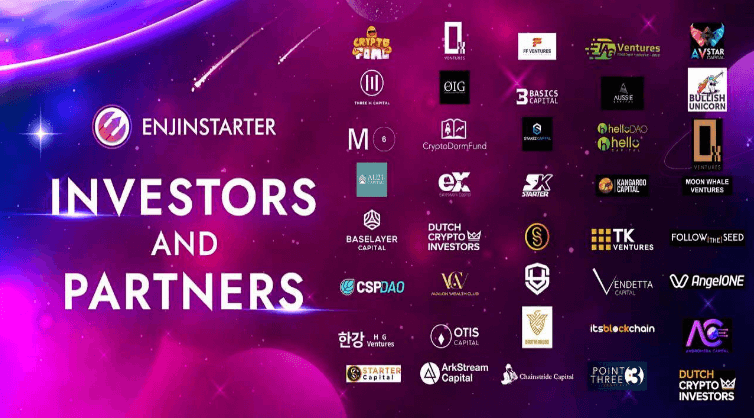 EnjinStarter incubation for Web3 projects partners with StarterCapital and other partners.