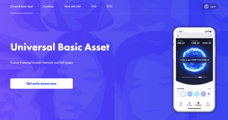 The Universal Basic Asset homepage