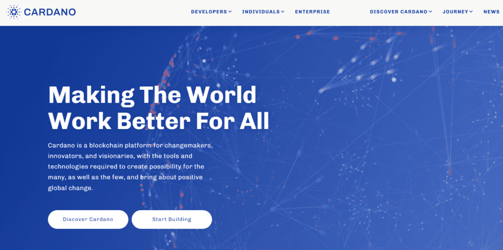 Cardano network Home Page