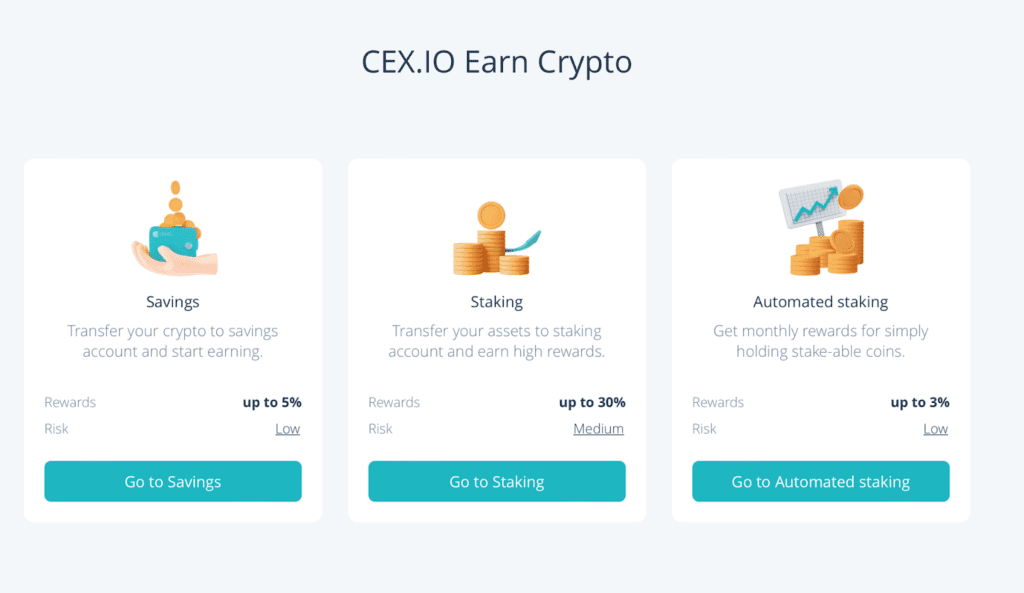 earn passive crypto on cex