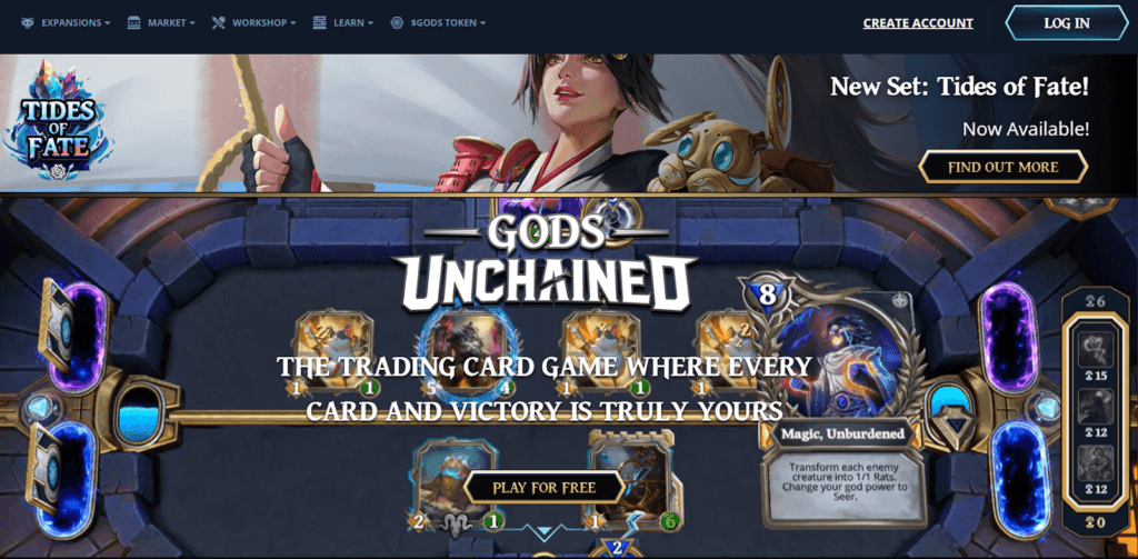 Gods Unchained NFT Project.