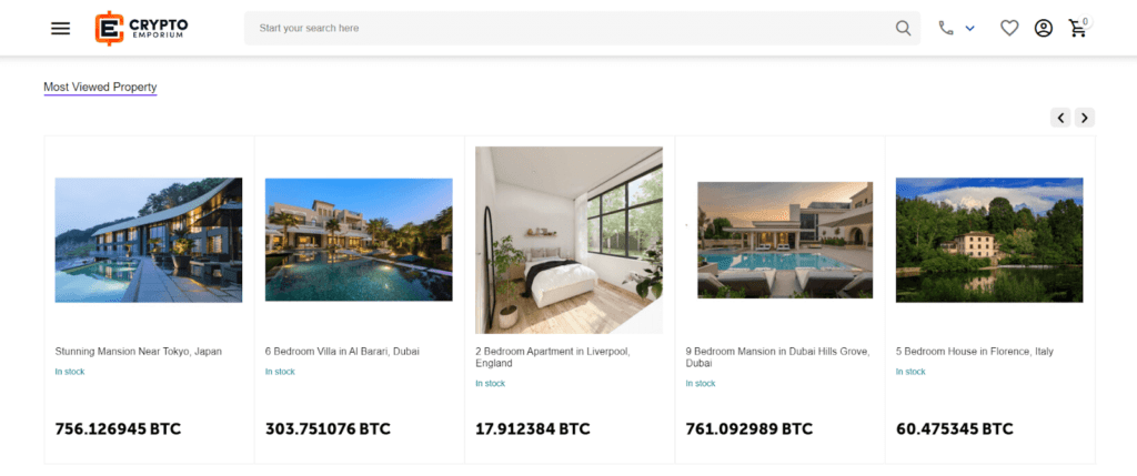 Buy Property with Bitcoin in Crypto Emporium.