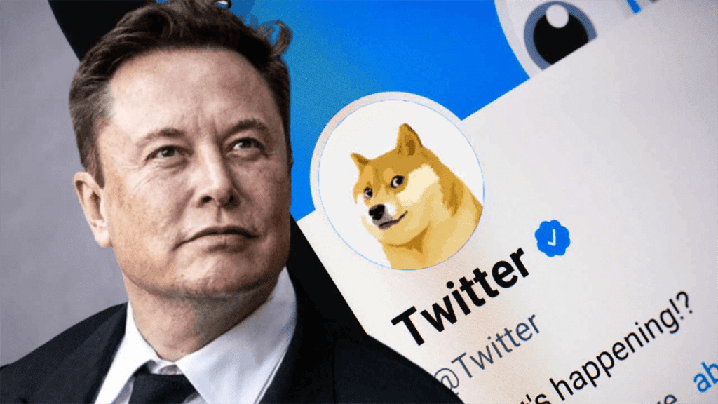 Twitter logo change to DOGE.