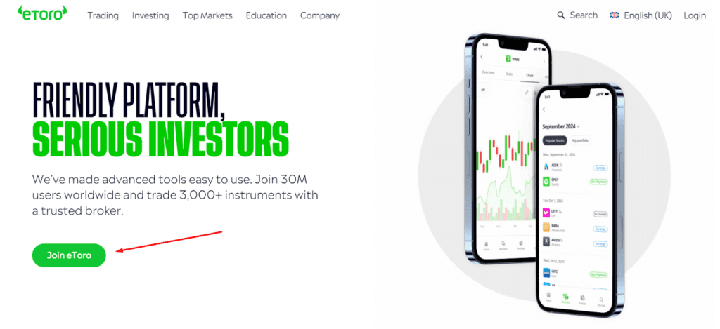Getting started with eToro.