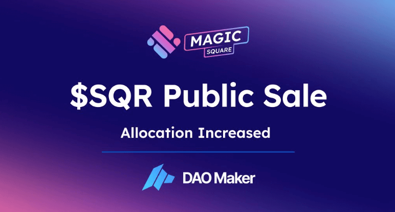 Magic Square first $SQR public token sale canceled due to technical difficulties. 