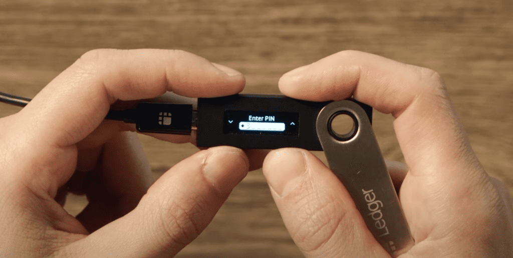 select PIN for your ledger nano s