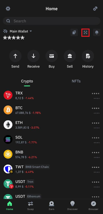 Connect the Trust Wallet to IF