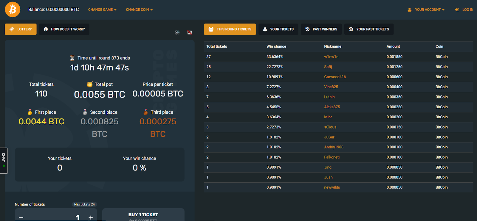 Lottery on CryptoGames