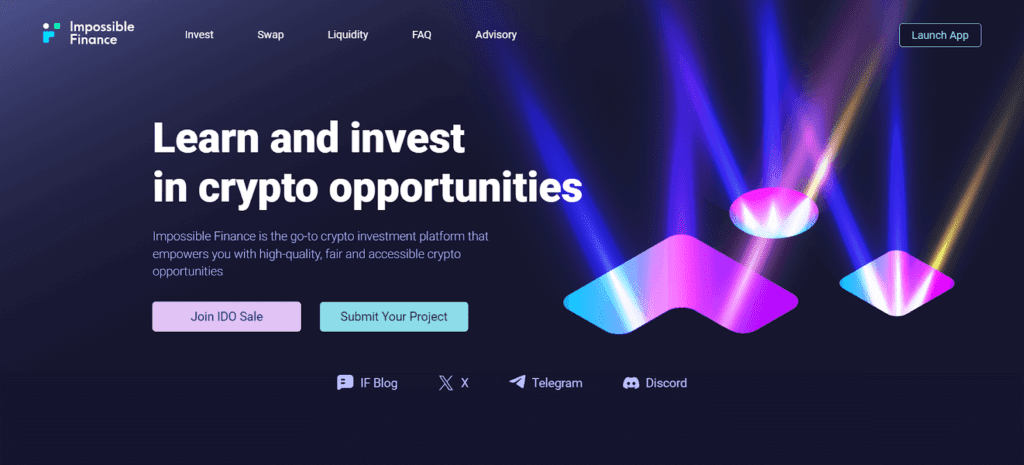 Impossible Finance’s Main Landing Page