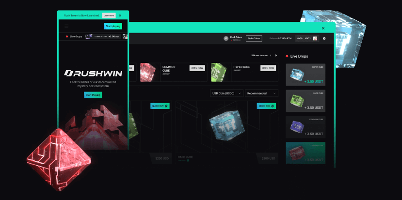 Rushwin Launching Mystery Box Game