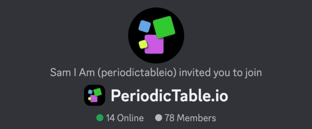 A piece of the Periodic Table