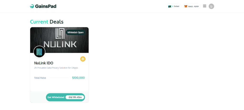 Choose a Project from Current Deals