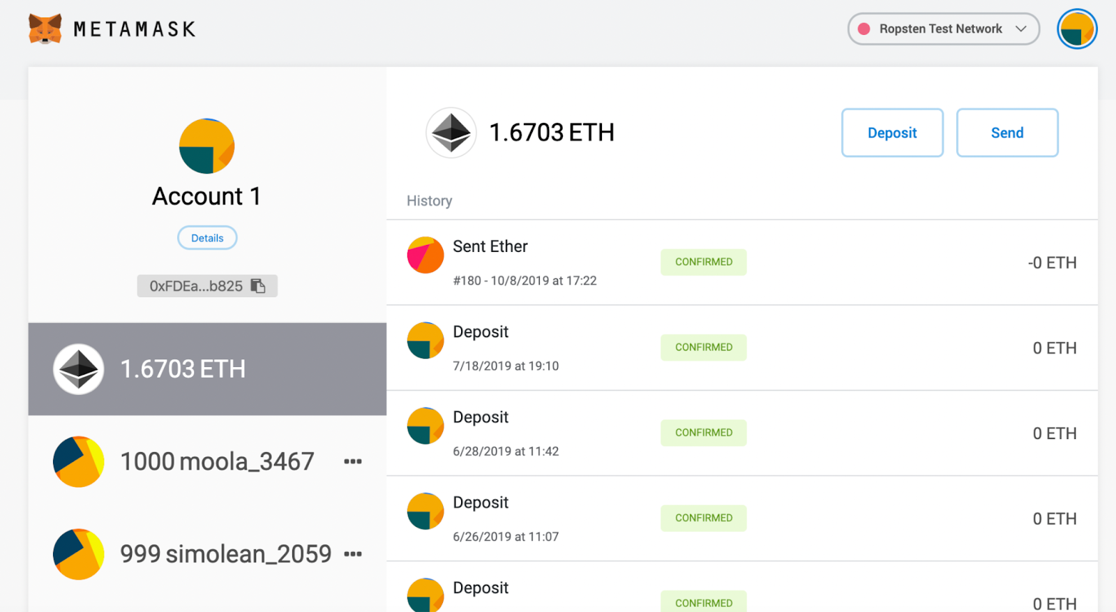 Metamask app for sending crypto