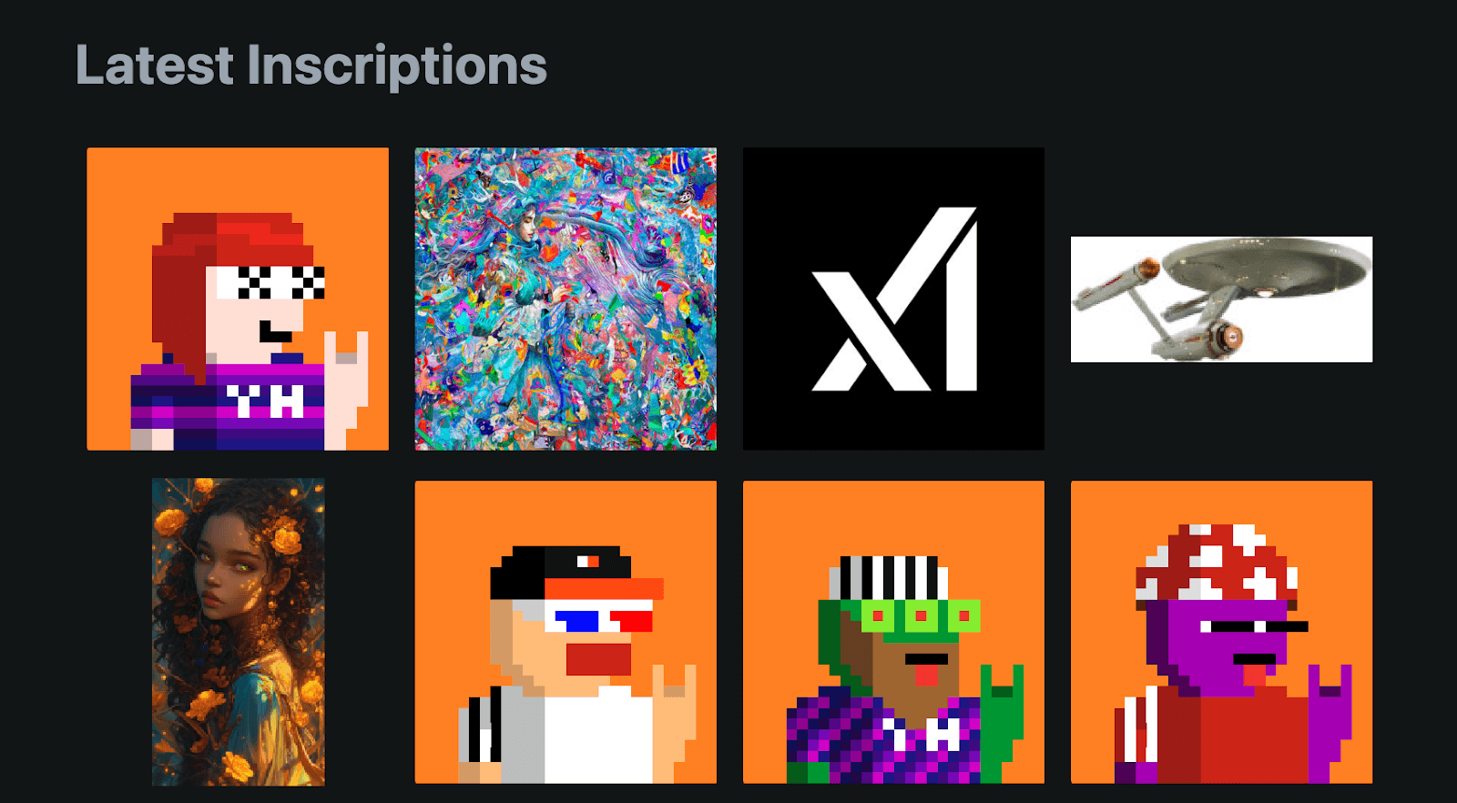 Latest Bitcoin Ordnial NFTs