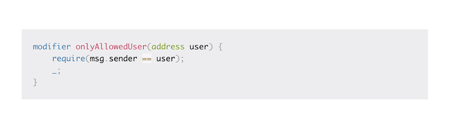 Solidity Modifier Example