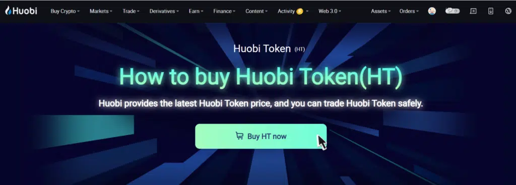 Prisen på Huobi-token